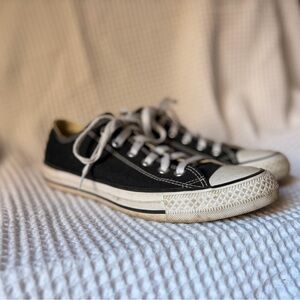 Converse Low-Top Canvas Sneakers in Black and White